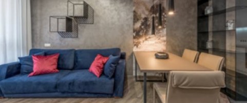 Salon moderne, appartement à Laval